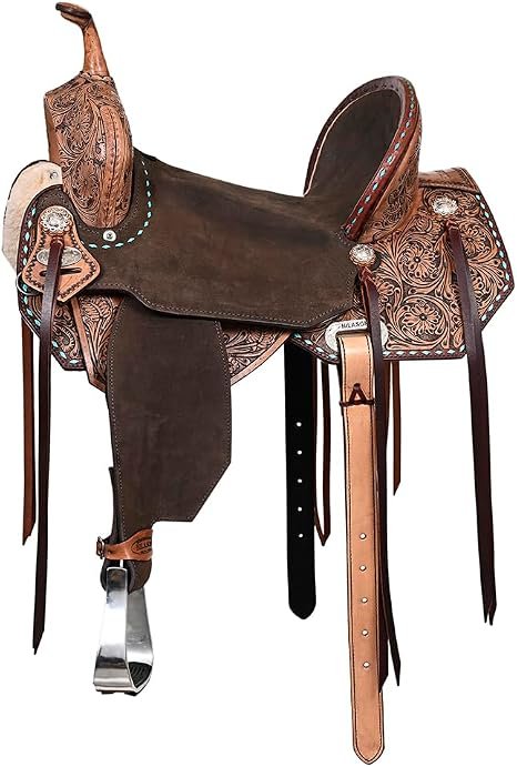 HILASON Brown Barrel & Trail Saddle